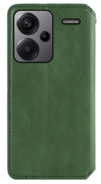 Шкіряний чохол книжка Cubic для Xiaomi Redmi Note 13 Pro Plus (5G) / зелений 201300 фото