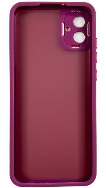 TPU чохол Luxury Metal Lens на Samsung Galaxy A04E (на самсунг а04е) бордовий 087647 фото