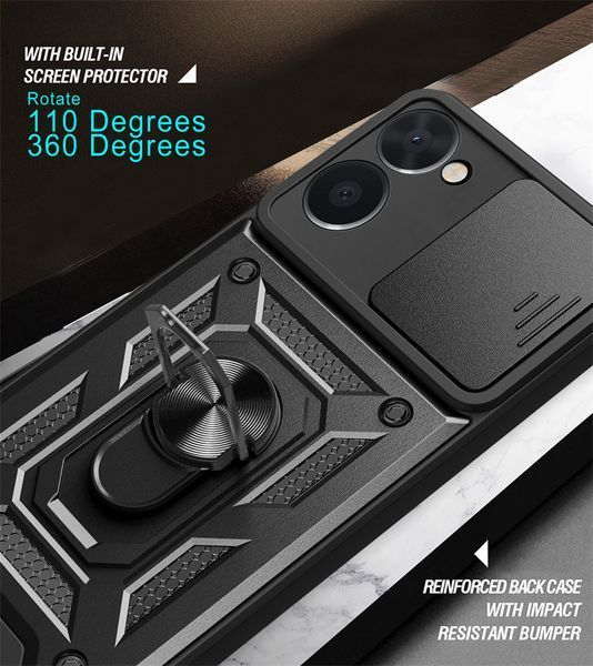 PC + TPU чохол Camshield armor для Realme C33 / синій 089418 фото