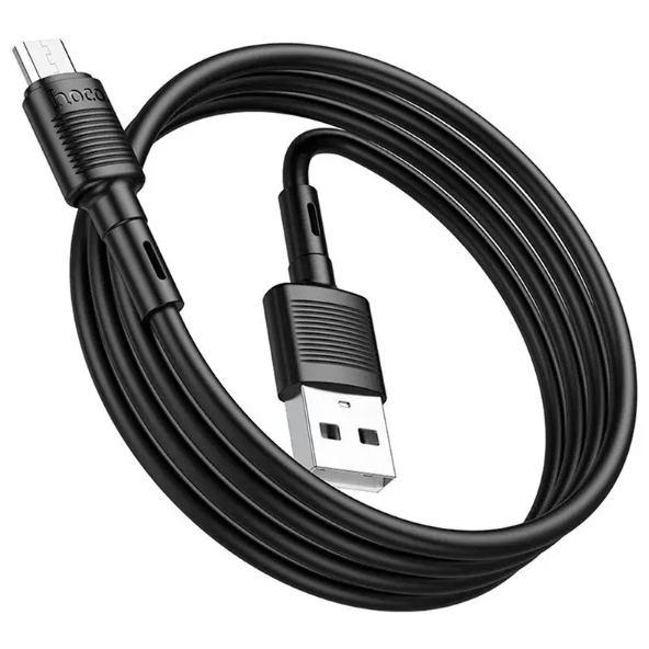 Hoco X83 Star Micro USB Cable Supports (2.4A 1m) чорний 86947 фото