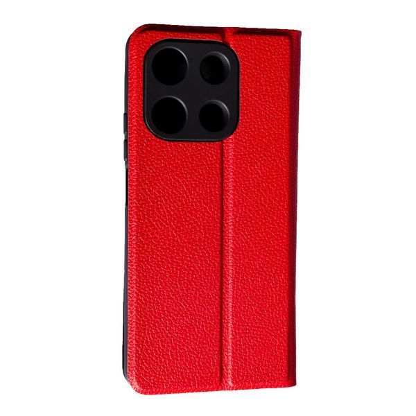 Шкіряний чохол книжка Fibra case на Xiaomi Redmi Note 13 (4G) / червоний 095859 фото