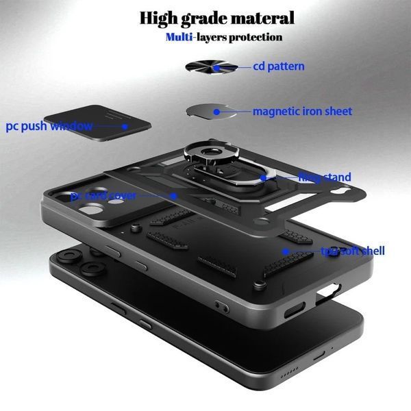 PC + TPU чехол Camshield Armor для OnePlus Ace 6 / синий 100976 фото