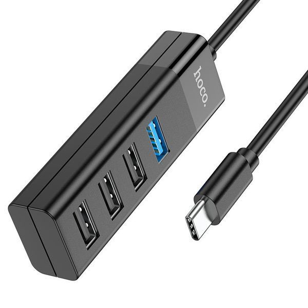 HUB переходник Hoco HB25 Easy mix 4in1 (Type-C to USB3.0+USB2.0*3) 87095 фото