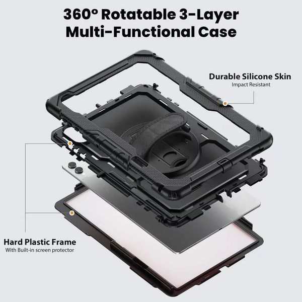 PC + TPU чохол Armor Cover Tablet на планшет Samsung Galaxy Tab S11 Ultra (14.6") / чорний 101141 фото