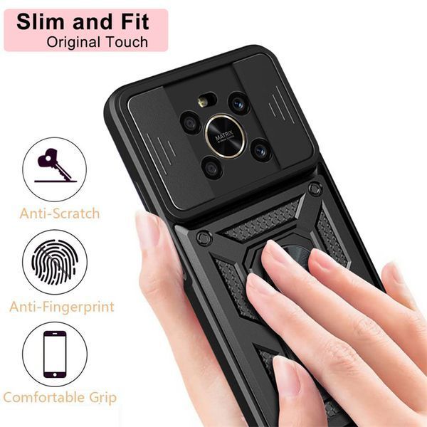 PC + TPU чехол Camshield armor для Honor Magic 4 Lite / синий 89469 фото