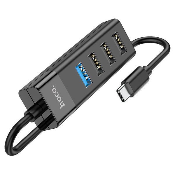 HUB переходник Hoco HB25 Easy mix 4in1 (Type-C to USB3.0+USB2.0*3) 87095 фото