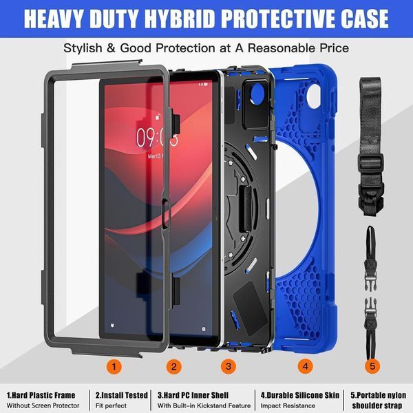 Чехол Carbon Armor Cross Tablet на планшет Lenovo Tab K11 2024 (11") / ярко-синий 097651 фото