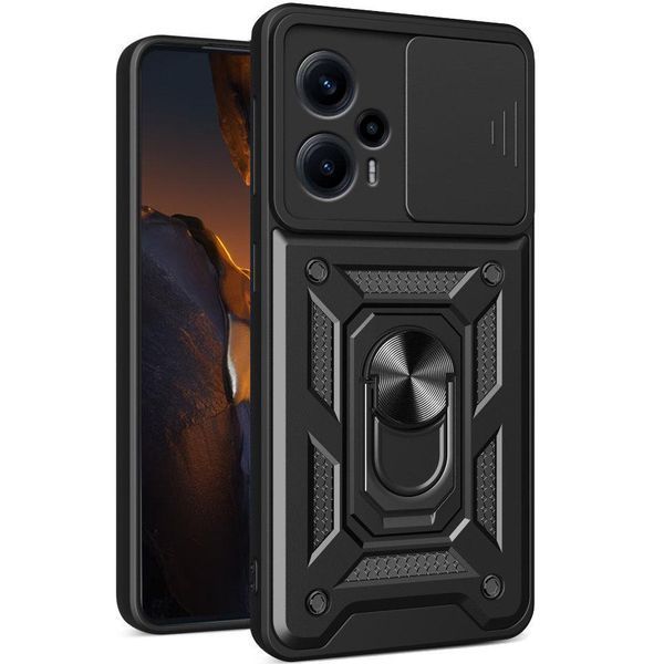 PC + TPU чохол Camshield armor для Xiaomi Redmi Note 12 Turbo / чорний 091371 фото