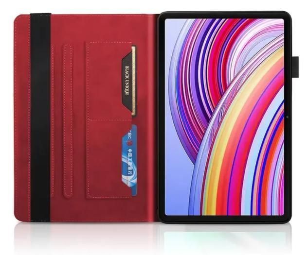Чохол книжка Wood Book на планшет Poco Pad M1 (12.1") / червоний 100914 фото