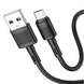 Hoco X83 Star Micro USB Cable Supports (2.4A 1m) чорний 86947 фото 1