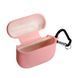 Силиконовый чехол (with fibra) с карабином для AirPods Pro 2 (на аирподс про 2) розовый 087315 фото 2