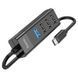 HUB переходник Hoco HB25 Easy mix 4in1 (Type-C to USB3.0+USB2.0*3) 87095 фото 3