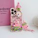 Силіконовий 3D чохол Funny Patrick для iPhone 15 Pro Max / на кольоровому тлі (зі шнурком) 099442 фото 1