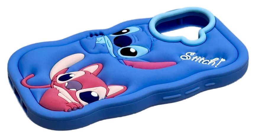 Чохол гумовий Lilo & Stitch case на iPhone 16 / блакитний 098106 фото