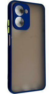TPU чехол накладка Matte Color Case для Realme C33 синий 092629 фото
