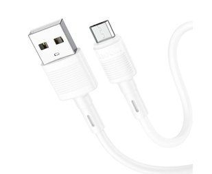 Hoco X83 Star Micro USB Cable Supports (2.4A 1m) белый 86948 фото