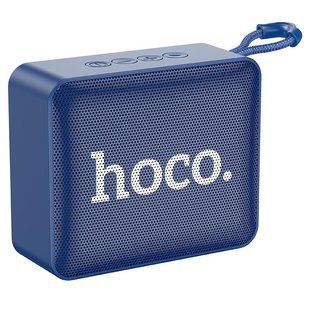 Беспроводная колонка Hoco BS51 Gold brick синий 093337 фото