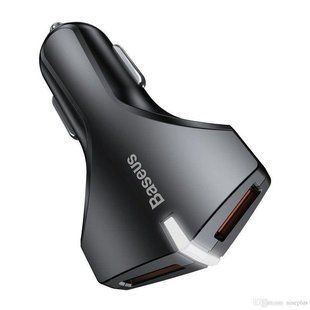 Автомобильная зарядка Baseus Small Rocket QC3.0 2USB 16442 фото