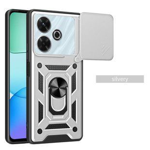 PC + TPU чохол Camshield Armor для Poco M6 (4G) / сріблястий 097546 фото