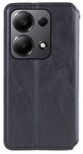 Шкіряний чохол книжка Cubic для Xiaomi Redmi Note 13 Pro (4G) / чорний 201311 фото