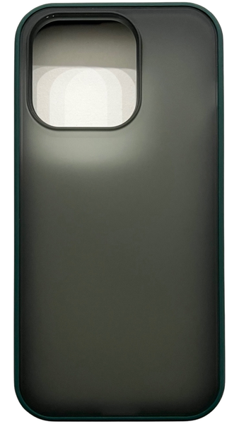 TPU чохол Matte Color Case (TPU) на iPhone 14 Pro (на айфон 14 про) темно-зелений 086443 фото