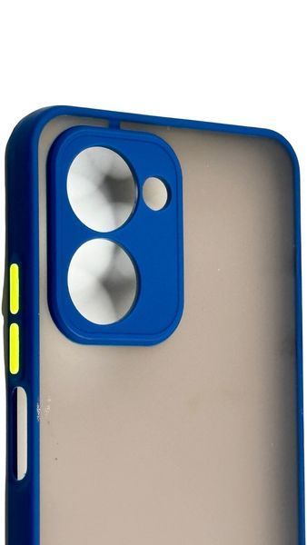 TPU чехол накладка Matte Color Case для Realme C33 синий 092629 фото