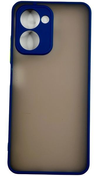 TPU чехол накладка Matte Color Case для Realme C33 синий 092629 фото
