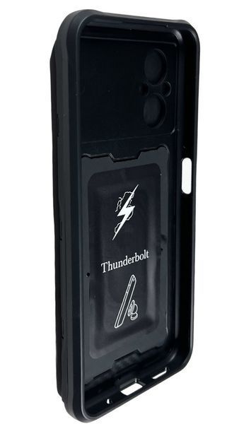 PC + TPU чехол Camshield armor для Poco M5 (на поко м5) черный 087096 фото