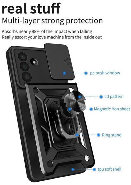 PC + TPU чохол Camshield Armor для Samsung Galaxy A26 / чорний 202389 фото