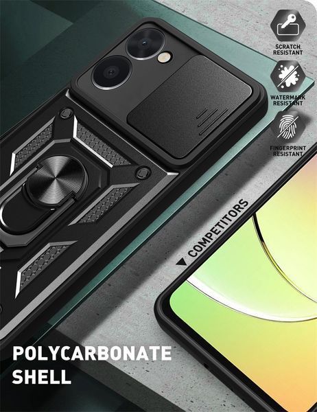 PC + TPU чехол Camshield armor для Realme C33 / серебристый 089419 фото