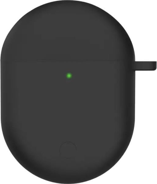 Силіконовий чохол з карабіном для Xiaomi Redmi Buds 4 (на бадс 4) чорний 87348 фото