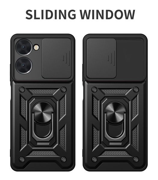 PC + TPU чехол Camshield armor для Realme C33 / серебристый 089419 фото