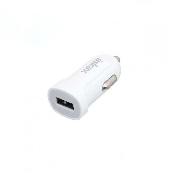 Автомобільна зарядка Inkax CD-32 на 1 USB (A 2.1) біла 51137 фото