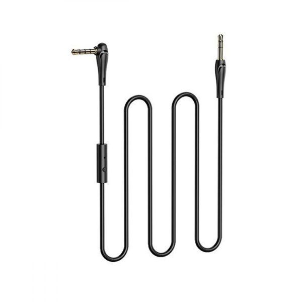 AUX кабель Hoco UPA15 With Mic (1m) черный и белый 80592 фото