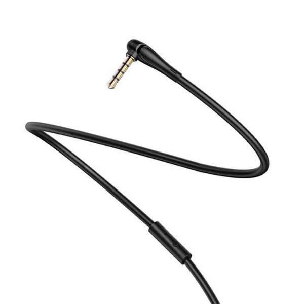 AUX кабель Hoco UPA15 With Mic (1m) черный и белый 80592 фото