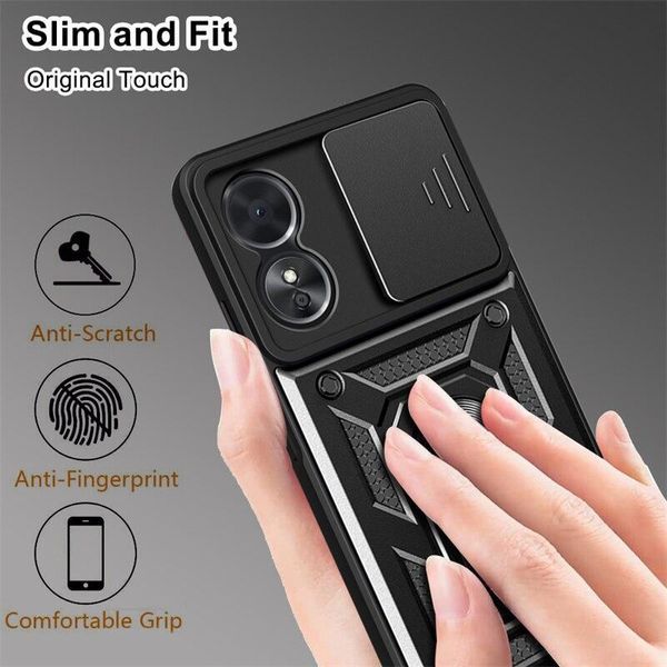 PC + TPU чехол Camshield armor для OPPO A98 (5G) / черный 089369 фото