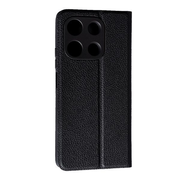 Шкіряний чохол книжка Fibra case на Xiaomi Redmi Note 13 (4G) / чорний 095860 фото