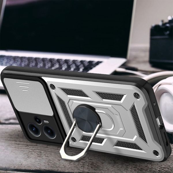 PC + TPU чохол Camshield armor для Xiaomi Redmi Note 12 Turbo / зелений 091372 фото