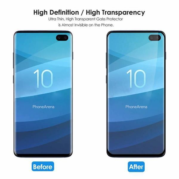 Захисне скло для Samsung Galaxy S10 Plus чорне 054848 фото