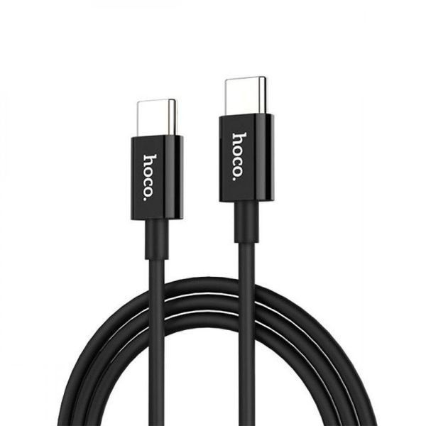 USB кабель Hoco X23 Skilled Type-C to Type-C Cable (1m) (черный и белый) 80622 фото