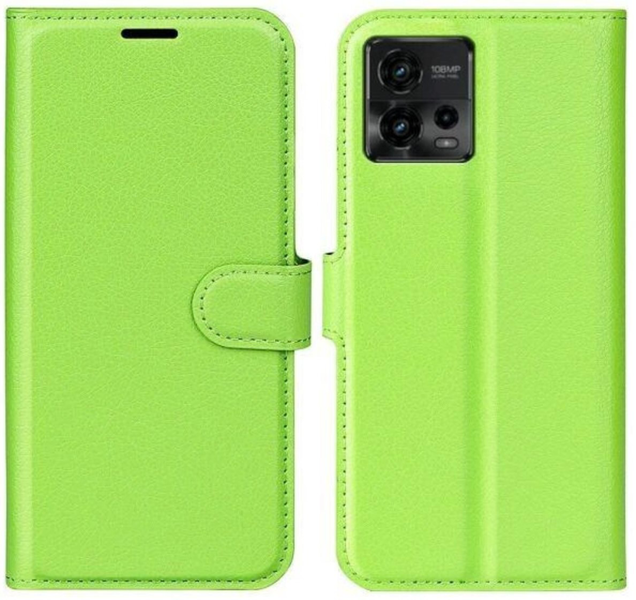 Шкіряний чохол-книжка Lichee для Motorola G72 зелений 089771 фото