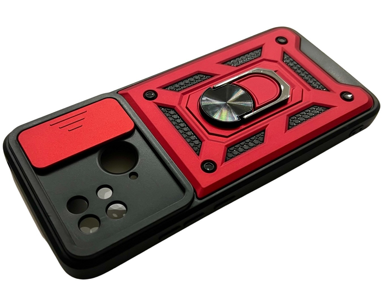 PC + TPU чохол Camshield armor на Poco C40 / червоний 086149 фото