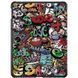 Шкіряний чохол книжка Crazy Horse для OPPO Pad Air 2 (11.4")/ Graffiti 099413 фото 3