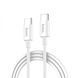 USB кабель Hoco X23 Skilled Type-C to Type-C Cable (1m) (черный и белый) 80622 фото 2