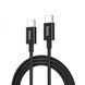 USB кабель Hoco X23 Skilled Type-C to Type-C Cable (1m) (черный и белый) 80622 фото 3