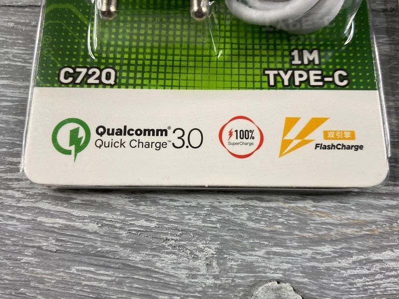 СЗУ Hoco C72Q с кабелем Type-C (QC3.0, 1USB, 18w) 1м (2 цвета) 82411 фото