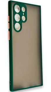 TPU чохол накладка Matte Color Case для Samsung Galaxy S22 Ultra темно-зелений 092180 фото