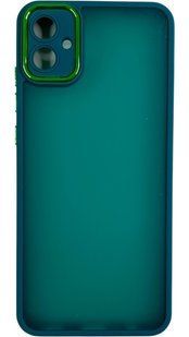 TPU чохол Luxury Metal Lens на Samsung Galaxy A04E (на самсунг а04е) зелений 087649 фото