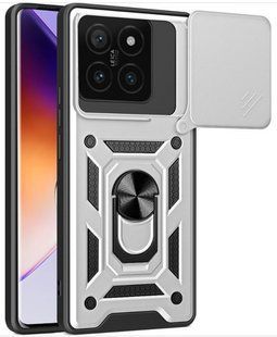 PC + TPU чохол Camshield Armor для Xiaomi 14T Pro / сріблястий 201953 фото