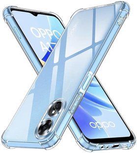 Чехол WXD силиконовый противоударный для OPPO A17 / прозрачный 087449 фото